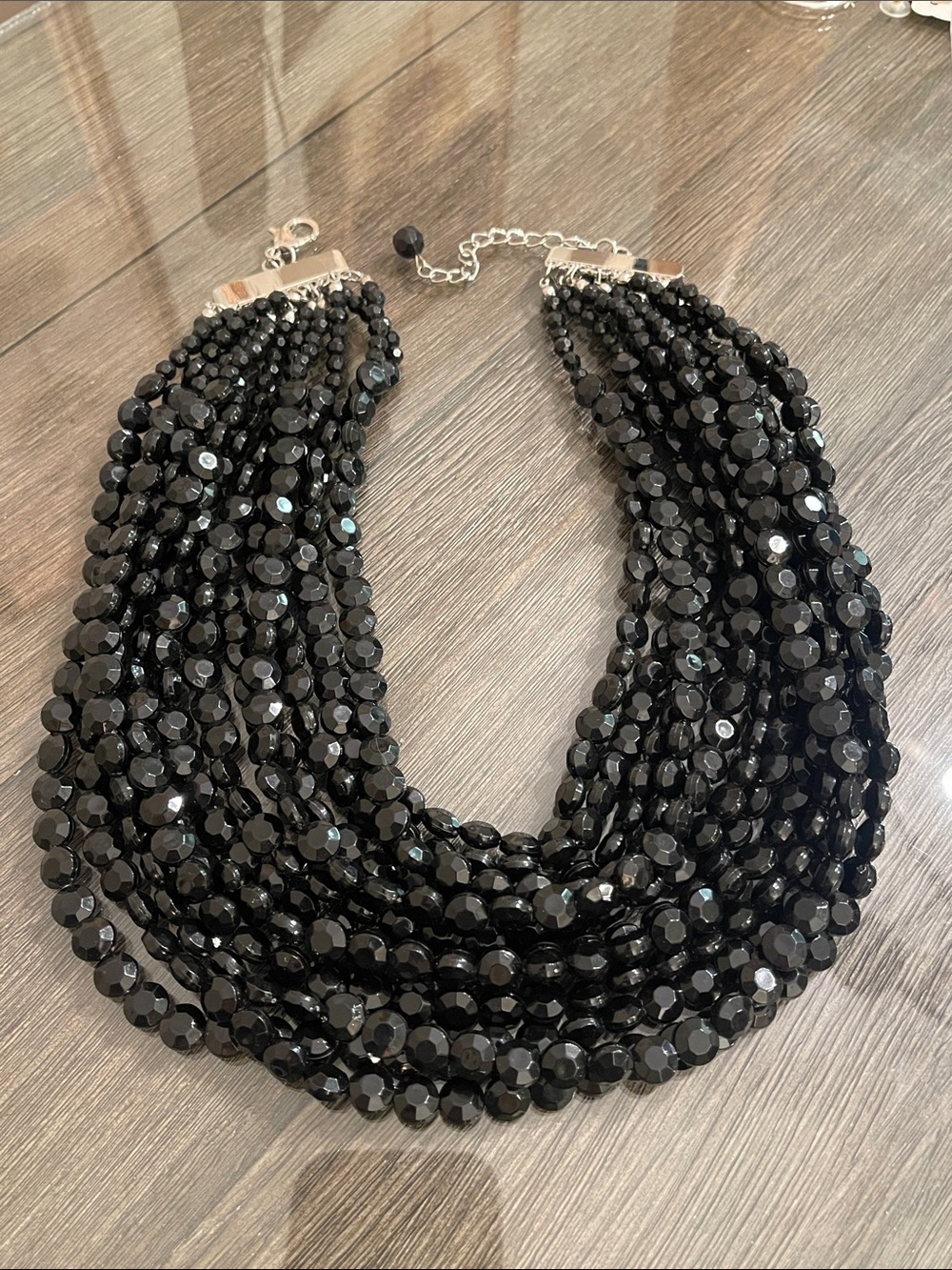 Vintage Style Full Bead Ahead Necklace 12 Strand Cluster Necklace